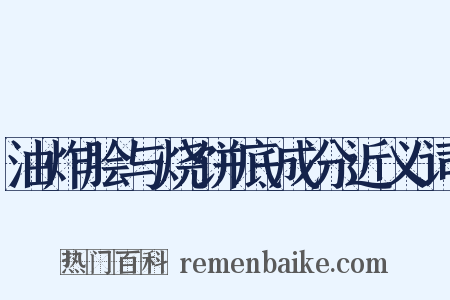 油炸脍与烧饼底成分近义词是什么意思的图片